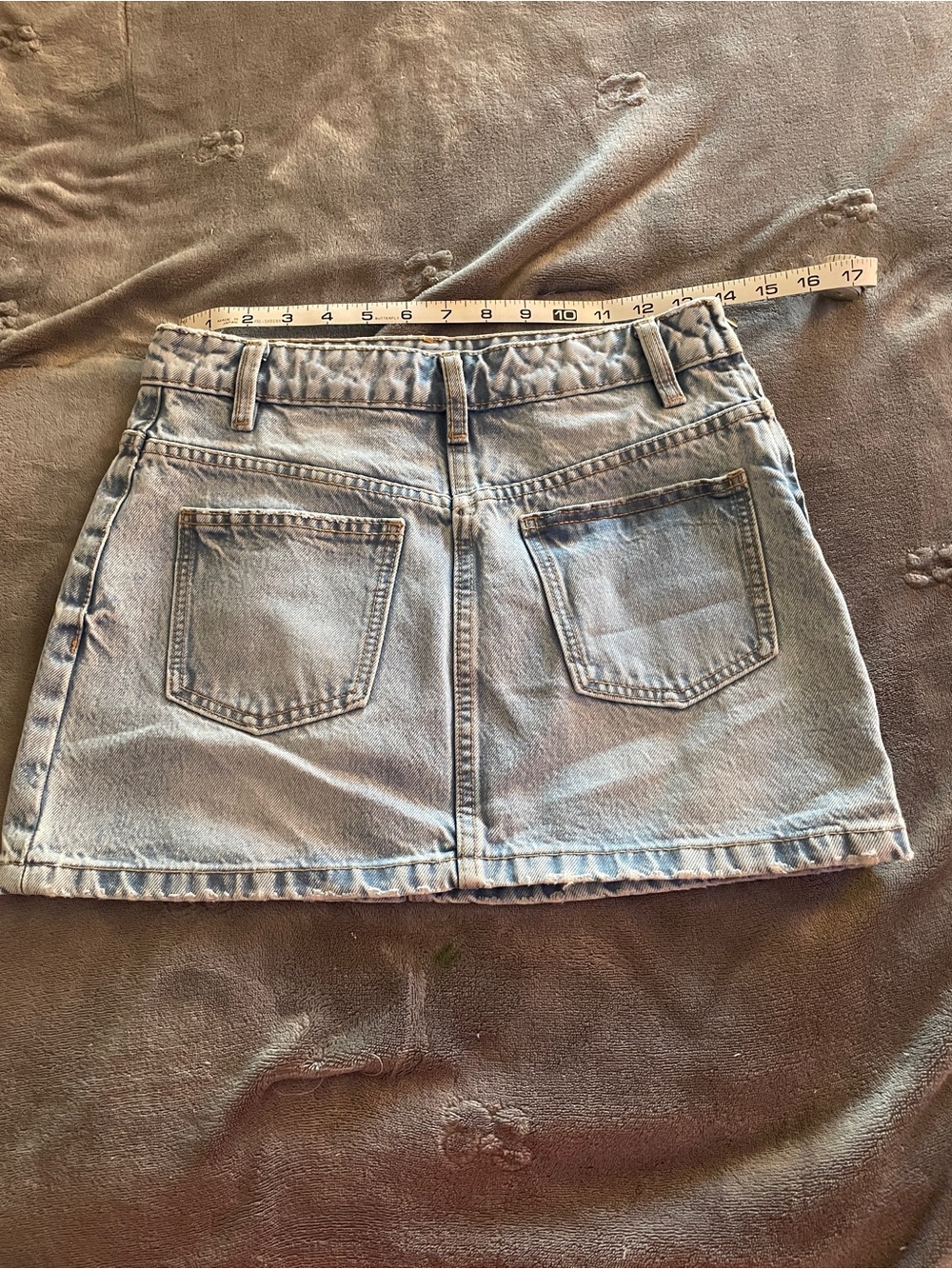 Zara Light Blue Denim Mini Skirt